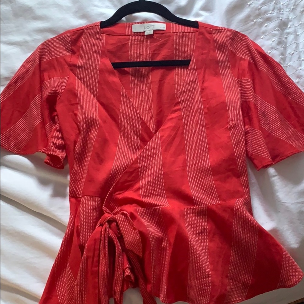 LOFT kimono style wrap shirt
